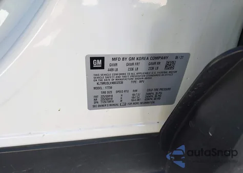 2022 Chevrolet Trailblazer Awd Rs z USA, uszkodzony, nr VIN KL79MUSLXNB032036